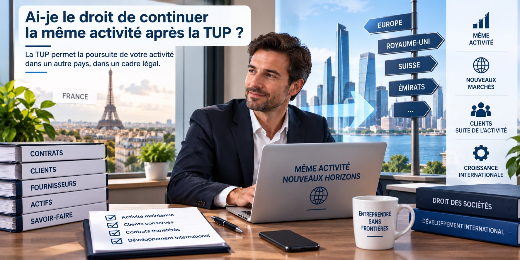 Ai-je le droit de continuer la même activité après la TUP ?